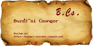 Buzási Csongor névjegykártya